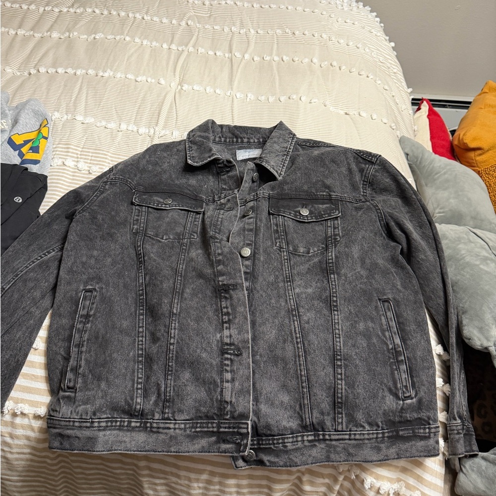 Old Navy Washed Black Boyfriend Denim Jacket